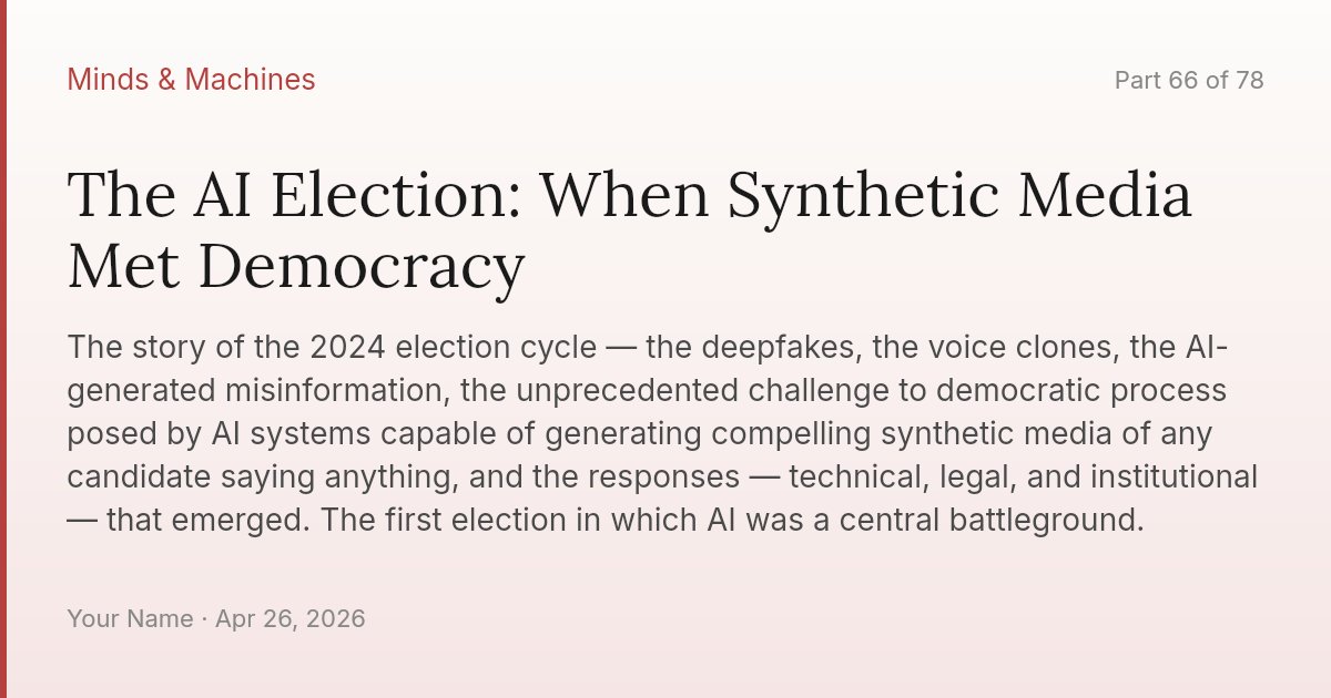 The AI Election: When Synthetic Media Met Democracy